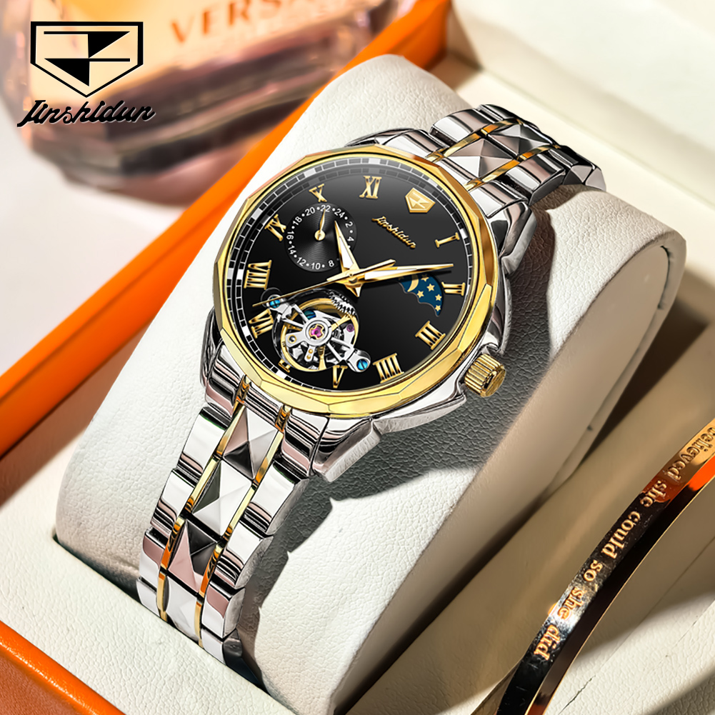 Skeleton Mechanical Watch - JSDUN 8937 Damenuhren Automatische Mechanische Uhr