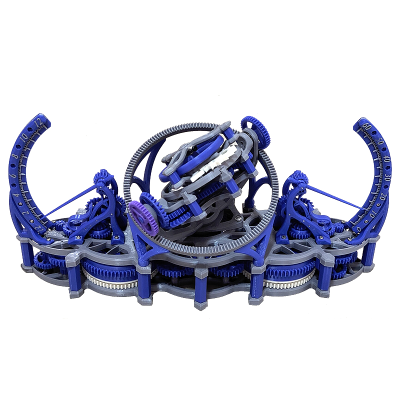 Skeleton Mechanical Watch - Zufällige Farbe 3D-Druck-Tourbillon montiert Uhrwerk für