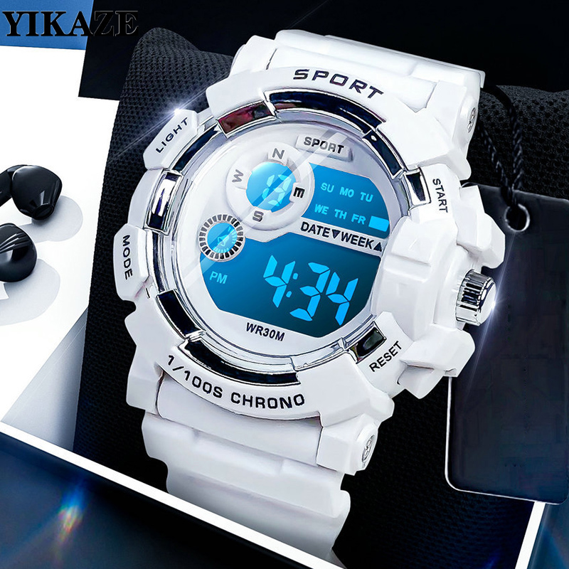 Smartwatch Digital Watches For Kid Boy With Alarm - YIKAZE Kinderuhren, modisch, leuchtend, wasserdicht, Wecker,