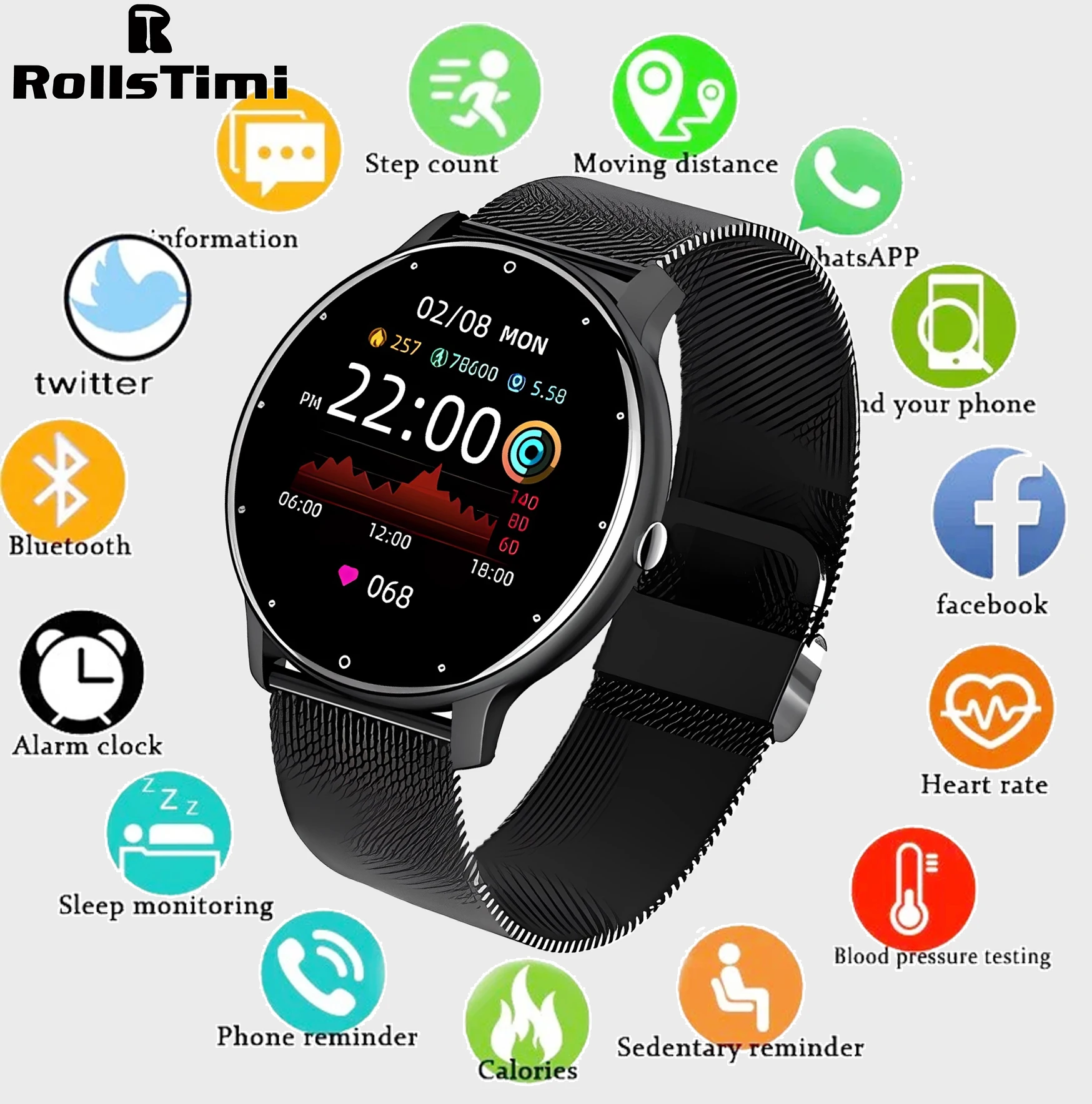 Watch Iwo - Smart Uhr Männer Bluetooth Anruf 24