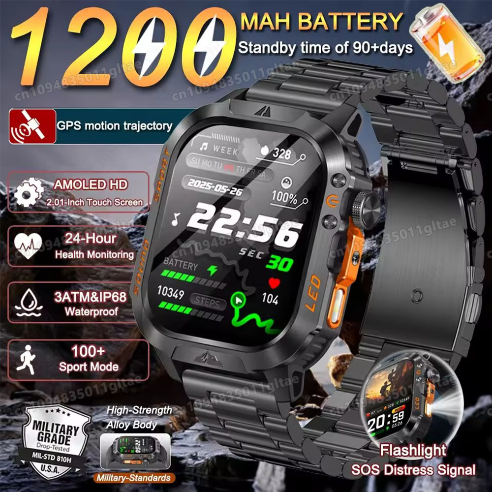 Smartwatch Health Watches - 2026 Neue Militärische Smartwatch für Herren