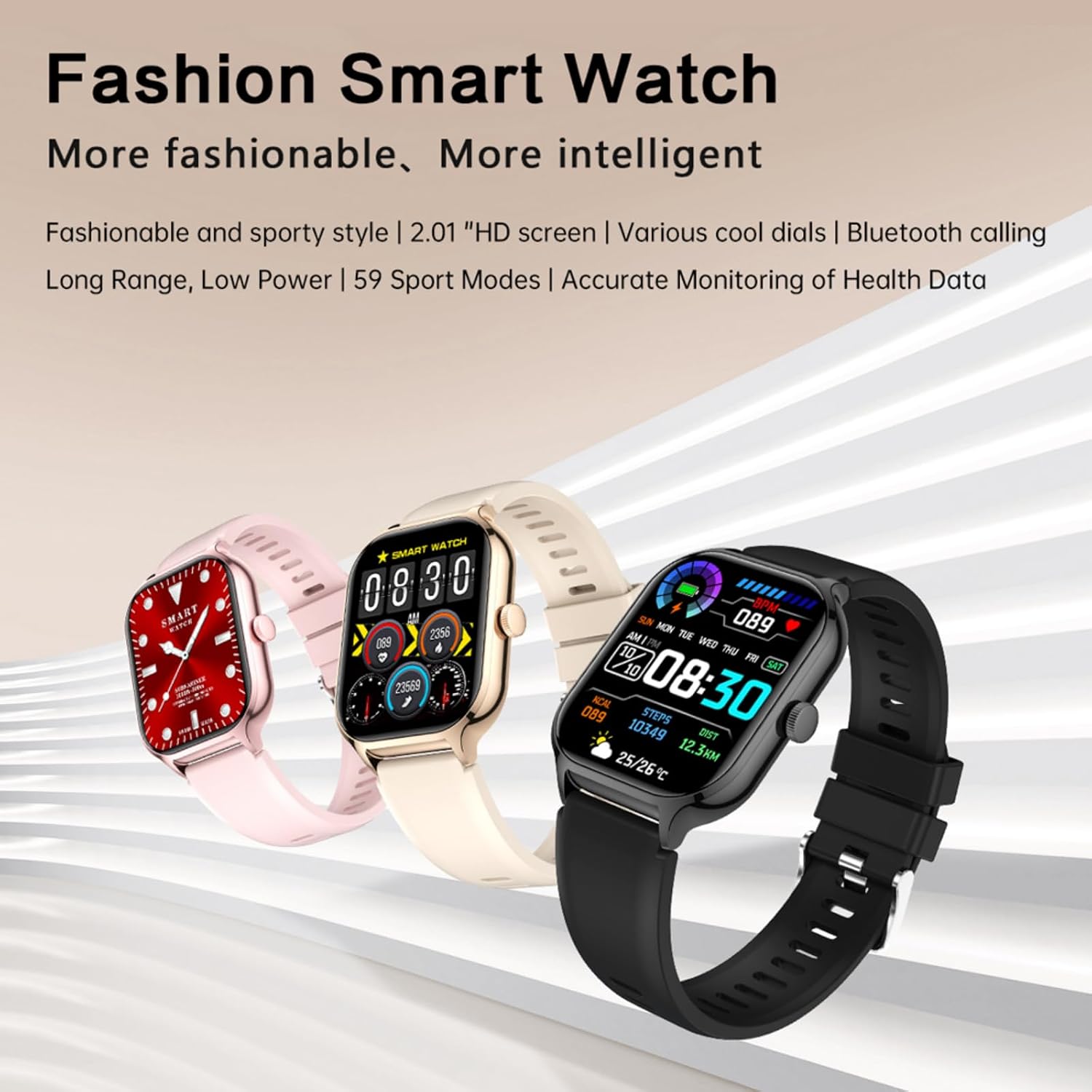 Watch 7 Smartwatch Iphone - Smartwatch mit HD-Touchscreen, kabellosem Telefonieren, Alarmfunktion,