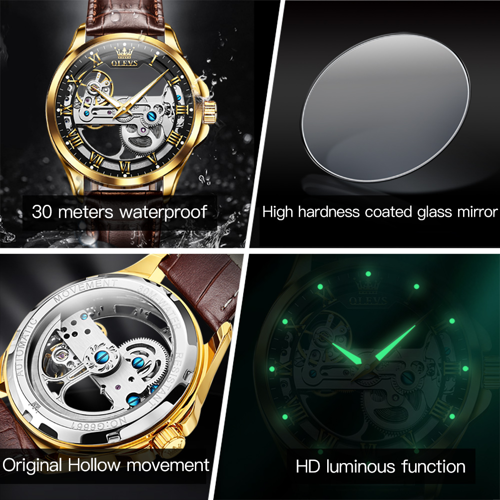 OLEVS Paar Uhren Original Voll – Skeleton Mechanical Watch Bewertung und Preis