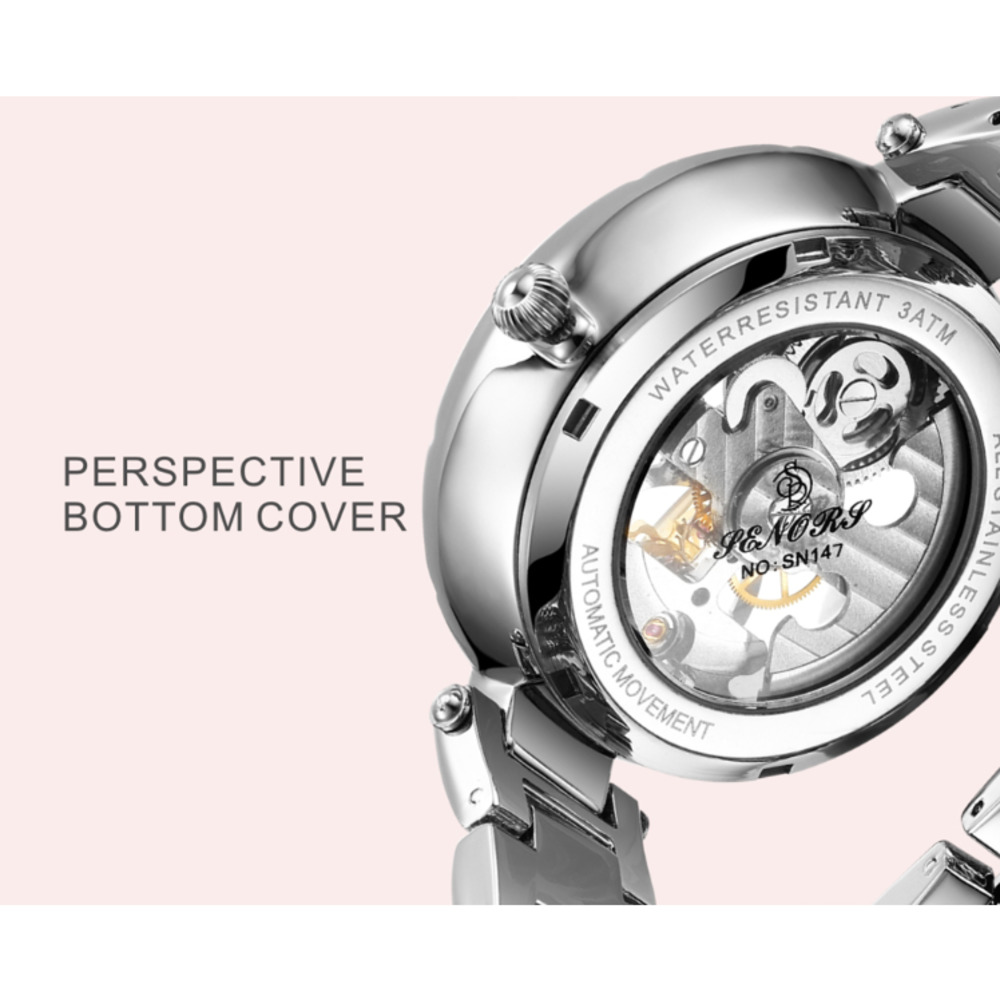 Luxus Damen wasserdichte Skele – Skeleton Mechanical Watch Bewertung und Preis