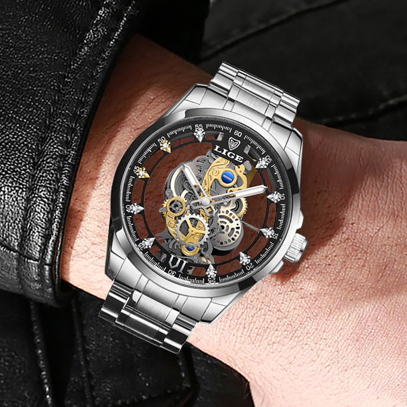 LIGE 2026 Luxus Skelett-Uhr fü – Skeleton Mechanical Watch Bewertung und Preis