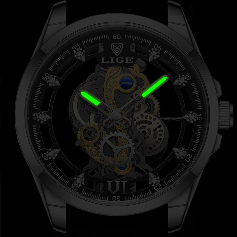 LIGE 2026 Luxus Skelett-Uhr fü – Skeleton Mechanical Watch Bewertung und Preis
