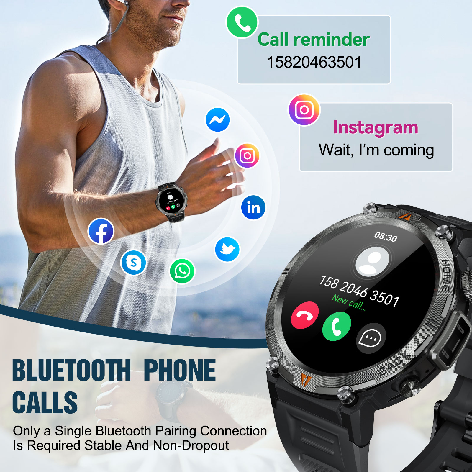 EIGIIS KE3 Bluetooth Anruf Sma – Smartwatch Health Watches Bewertung und Preis