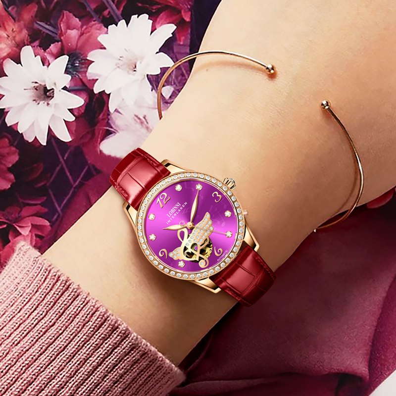 LOBINNI Frauen Automatische Uh – Skeleton Mechanical Watch Bewertung und Preis