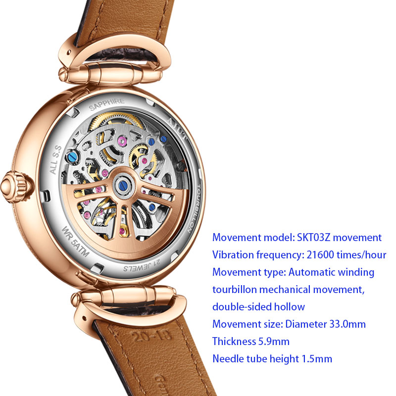 AJUT 0397 Luxus Damen-Armbandu – Skeleton Mechanical Watch Bewertung und Preis