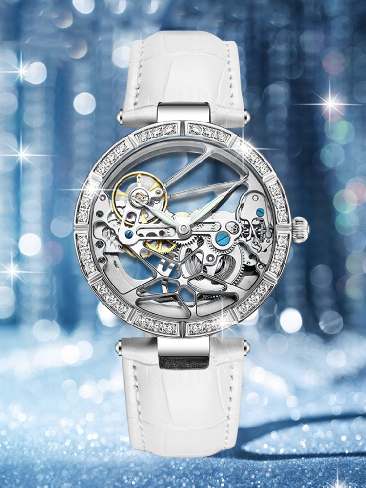 Luxus Skeleton Silber Zifferbl – Skeleton Mechanical Watch Bewertung und Preis